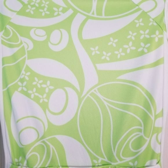 Athleta 3/4 Zip Sleeveless Floral Cycling Jersey Green White Women's Size Small - Picture 4 of 12